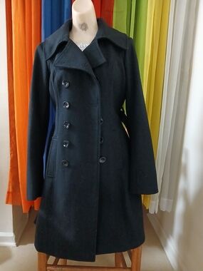 New York & Company Double-Breasted Wool Pea Coat